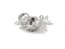 Foldable precious metal magnetic clasp for Y-chains - 20x25 mm /R115