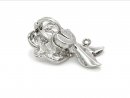 Foldable precious metal magnetic clasp for Y-chains - 15x23 mm /R122