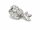 Foldable precious metal magnetic clasp for Y-chains - 15x23 mm /R122