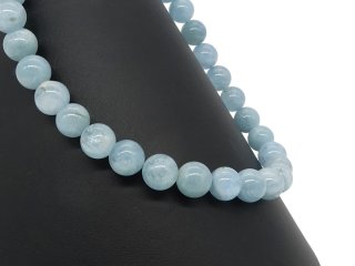 Hellblaue, durchbohrte, große Aquamarinperlen