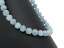 Light blue, pierced, large aquamarine beads