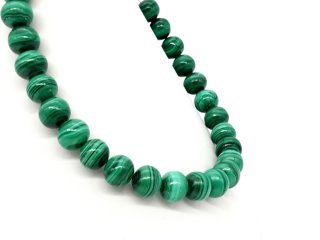 Rondelle en malachite verte percée