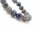 Blue and grey, pierced agate beads