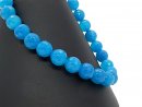 Blue, faceted, pierced agate spheres