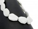 Pierced, white, octagonal agate discs