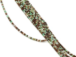 Rondelles de chrysoprase percées et colorées avec facettes