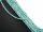 Faceted, ice-blue, pierced amazonite beads