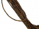 Small, brown tiger eye beads with facets