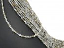 Sparkling, faceted, pierced labradorite beads
