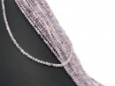 purple-coloured, pierced amethyst beads with facets
