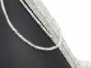 Faceted, white, pierced moonstone beads