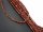 Brick red, pierced, faceted jasper beads