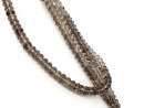 Rondelles de quartz fumé brillant