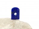 Perle en lapis-lazuli, plate, pour bijoux
