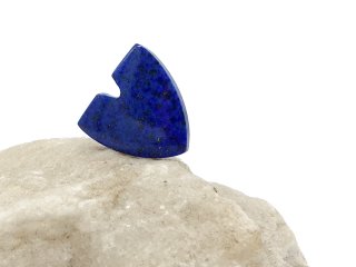 Perle en lapis-lazuli, plate, pour bijoux