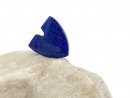 Perle en lapis-lazuli, plate, pour bijoux