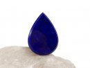 Perle en lapis-lazuli, plate, pour bijoux