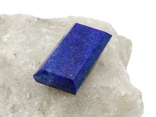Lapislazuli-Perle, flach für Schmuck