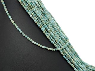 Facettierte, durchbohrte, blau-grüne Türkiskugeln