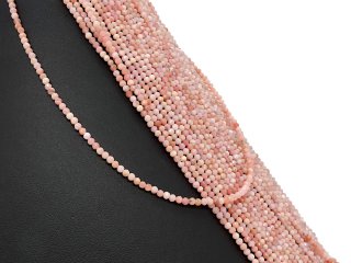 Perles Opale rose percées