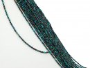 Faceted, small chrysocolla beads in blue and green