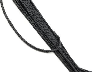 Durchbohrte, schwarze Hämatit-Perlen