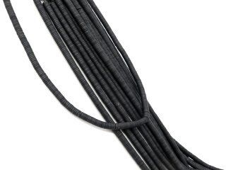 Perles dhématite noire percées