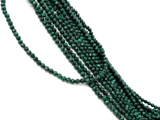 Facettierte, grüne Malachitperlen