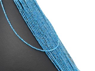 Sparkling blue apatite beads