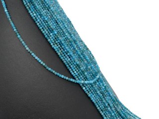 Sparkling blue apatite beads