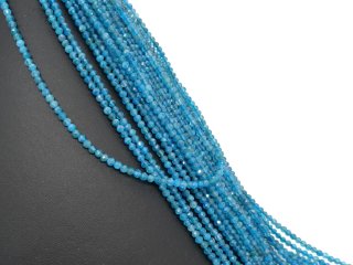 Sparkling blue apatite beads