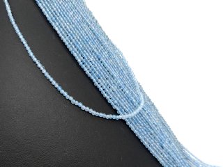 Boules de topaze bleue facettées et percées