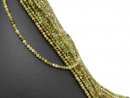 Perles de grenat vert facettées