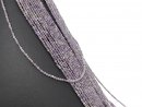 Faceted, pierced amethyst beads