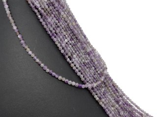 Faceted, pierced amethyst beads