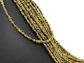 Disques en hématite dorée percés