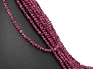 Faceted, red, pierced rubies