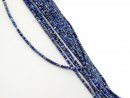 Durchbohrte, rondellförmige Lapislazuli-Beads
