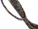 Colourful, pierced tigers eye beads
