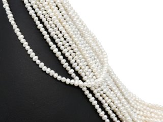 Perles de culture blanches ovales