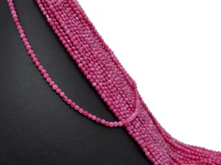 Boules en rubis étoilé roses percées