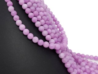 Boules de quartzite lilas percées