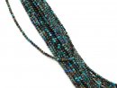 Faceted, small chrysocolla beads in blue and green