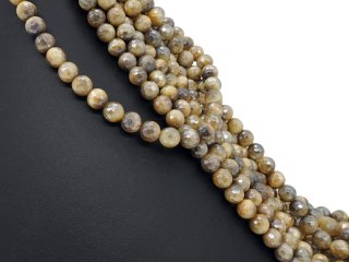 Galvanisierte, braune Tigeraugenperlen mit Facetten