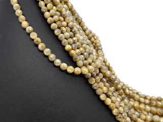 Galvanisierte, braune Tigeraugenperlen mit Facetten