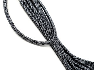 Durchbohrte, dunkelgraue Hämatit-Scheiben