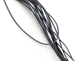 Durchbohrte, dunkelgraue Hämatit-Rondelle