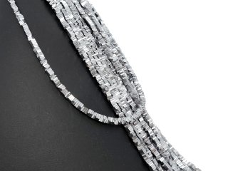 Pierced silver hematite discs