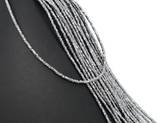 Disques en hématite argentée percés