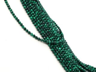 Facettierte, grüne Malachitperlen